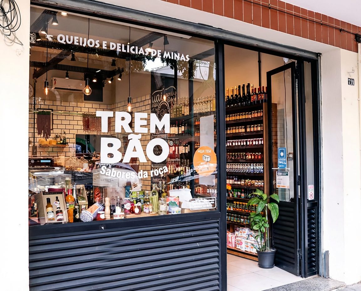 Fachada da loja Trem Bao - Queijos e Delicias de Minas
